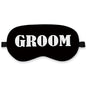 Groom Silk Eye Mask for Sleeping, Groom Black Eye Mask,Bachelorette Gifts Blindfold Adjustable Strap Night Sleep Mask for Bride Groom, Engagement Wedding Gifts Sleeping Mask Eye Cover - color: Black Groom