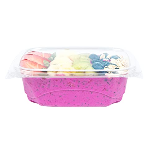 Restaurantware Thermo Tek 12 Ounce Deli Food Containers 100 Anti-Fog Hinged Lid Containers - Freezable Rectangle Clear Plastic To Go Food Containers Disposable - size: 12 oz