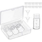 Baderke 4 Pcs Liquid Medicine Travel Container Scale Glass Liquid Containers Small Single Dose Medicine Bottles Dispenser and Leak-proof Plug Travel Essentials Accessories(Clear,5ml) - color: Clear, size: 5ml