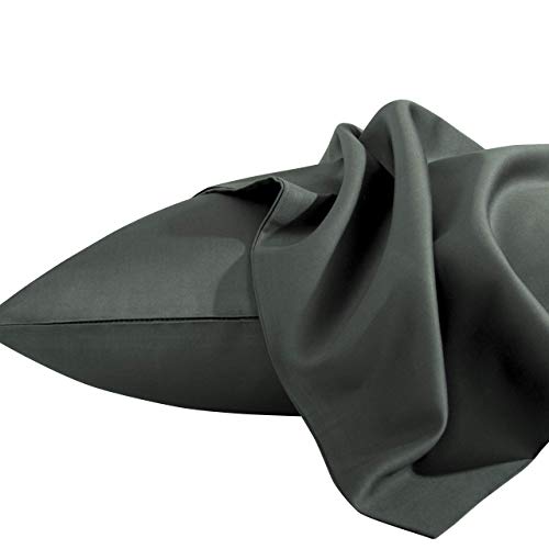 NTBAY Egyptian Cotton Toddler Pillowcases - Set of 2 - Travel Pillow Cases - 500 Thread Count Cotton 13x18 Pillow Covers - Envelope Closure Nursery Pillowcases, 13x18 Inches, Charcoal Grey - color: Charcoal Grey