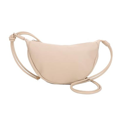 Mali&Lili Hobo Shoulder Bag for Women, Aria Convertible Crossbody Bags for Women, Vegan Leather purses, Shoulder Handbags - color: Sand