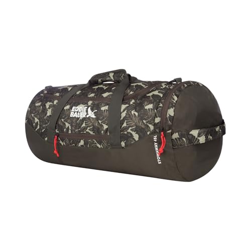Eddie Bauer Stowaway Packable Duffel Bag | Travel | Foldable | Lightweight | Durable | Ripstop Polyester - color: Dark Loden