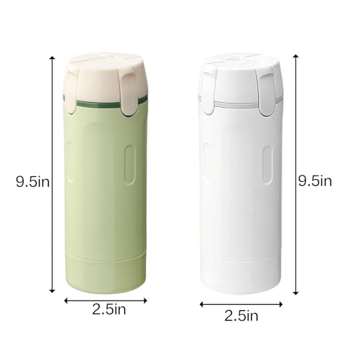 4 in 1 Travel Dispenser Bottle Set, Leakproof TSA Travel Size Containers for Toiletries, Portable Refillable Bottles, Hard Shell Rotating Design with Scale and Labels - color: Green