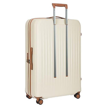 Bric's Taormina Ultra-Light Checked Luggage – Expandable Hard Shell Suitcase with TSA Lock, Anti-Tamper Zippers & 360 Spinner Mobility Wheels - 32 Inch, Cream - color: Cream, size: Checked-Extra Large