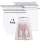 12pcs Transparent Shoe Bags for Travel with Rope，11.8in X 15.7in Portable Clear Travel Shoe Bags for Men and Women，Large Waterproof Dustproof Drawstring Shoe Storage Bag，Travel Essentials