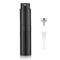 LISAPACK 8ML Atomizer Perfume Spray Bottle for Travel, Empty Refillable Cologne Dispenser, Portable Sprayer for Men and Women (Gloss Black) - color: Gloss Black