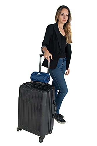 BlueHills Ultra Compact Travel Blanket 2 Pack Large Soft Cozy Portable Blanket Sheet with Carry Case and for Flight Airplane Car Layover Camping Hotel Blue C203-2PK-Navy - color: C201-2pk-navy