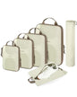 BAGSMART Compression Packing Cubes, 6 Set Packing Cubes for Suitcases, Lightweight Suitcases Organizers Bag Set & Compression Travel Cubes, Travel Essentials Packing Organizers - color: 02-White Opal