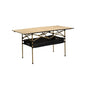 Outdoor Folding Table, 7.93LBS Ultralight Camping Table with Built-in Storage & Carry Bag, 225LBS Heavy Duty Aluminum Tabletop Carbon Steel Frame for Camping, Picnic, Beach, BBQ - color: Yellow