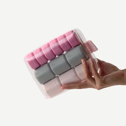 Cadence Parcel - Clear Kit with Magnetic Closure - Durable and Leak-Resistant Travel Toiletry Kit - TSA-Compliant & Modular Design - Hygiene Bag for Travel Essentials - 1 Qt - Rose - color: Rose, size: Medium