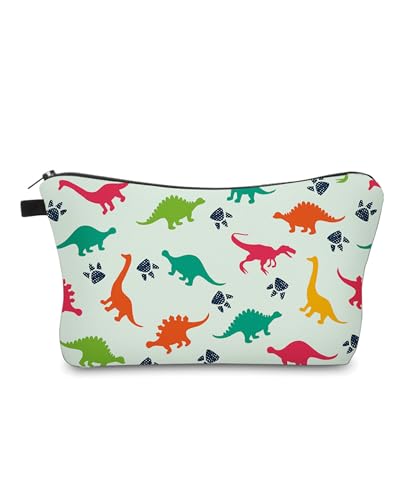 Cute Travel Makeup Bag Cosmetic Bag Small Pouch Gift for Women (Dinosaur Light Mint) - color: Dinosaur Light Mint