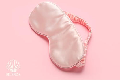 Luxury Bamboo Sleep Mask – Ultra-Soft Cooling Eye Mask for 100% Light Blocking, Adjustable Comfort Strap, Perfect for Travel & Better Sleep (Blush) - color: Blush