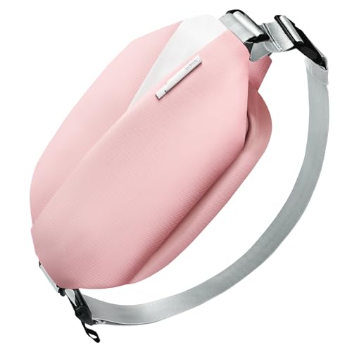 Inateck Sling Bag X, Multi-pocket Crossbody Shoulder Chest Bag with Adjustable Shoulder Strap, Water-resistant Waist Fanny Pack for Men, Women, Travel, Daily Use, Cycling, Hiking, Pink, Large - color: Pink, size: Large
