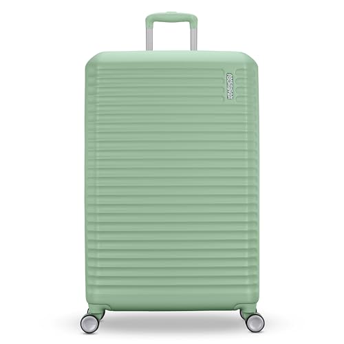 American Tourister Stratum 3.0 Large 28-Inch Spinner, Airline Approved, Durable Hardside Luggage, Expands 1.5", RightHeight™ Adjustable Handle, Surrel Green - color: Surreal Green, size: Large - Checked