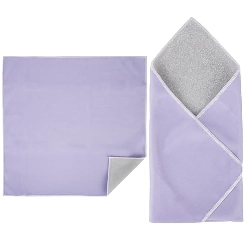 Walking Way Self-Adhesive Magic Cloth Makeup Bag, Magic Pocket Lazy Makeup Bag, Foldable Cosmetic Pouch, Portable Lens Protective Wrap, Stylish Travel Organizer for Beauty, Travel, Gifts & Daily - color: Light Purple, size: 13.78 inch