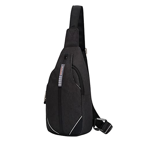 WATERFLY Small Crossbody Sling Backpack Anti Theft Backpack for Traveling Chest Bags for Men&Women Multipurpose Casual Daypack Hiking Shoulder Bag (Black) - color: Black (Small)