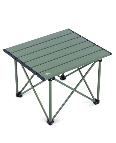 iClimb Ultralight Compact Camping Folding Table with Carry Bag (Reinforced Green - S) - color: Reinforced Green, size: Small