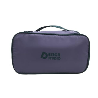 Portable Underwear Bra Storage Bag Waterproof Travel Organizers Multi-Layer Toiletry Packing Cube - color: deep Purple