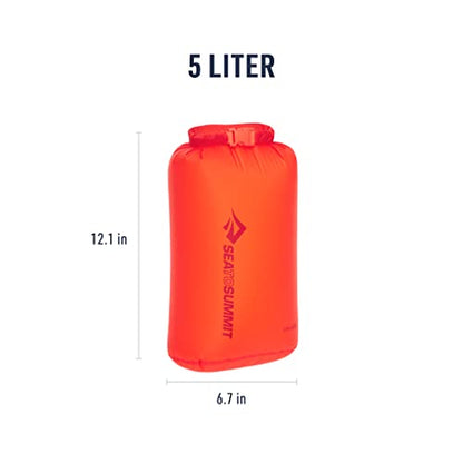 Sea to Summit Ultra-Sil Dry Bag, Ultralight Waterproof Dry Storage - color: Spicy Orange, style: 5 Liter
