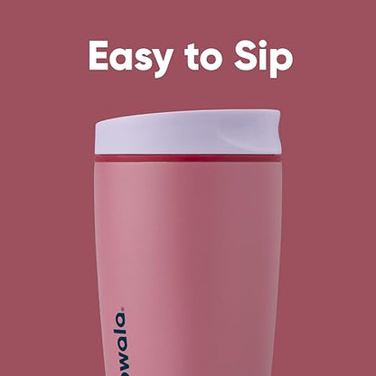 Owala SmoothSip Slider Insulated Stainless Steel Coffee Tumbler, Reusable Iced Coffee Cup, Hot Coffee Travel Mug, BPA Free 12 oz, Crochet Queen - color: Crochet Queen, size: 12 Ounces