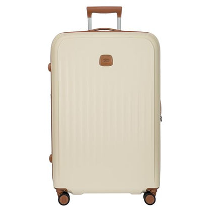 Bric's Taormina Ultra-Light Checked Luggage – Expandable Hard Shell Suitcase with TSA Lock, Anti-Tamper Zippers & 360 Spinner Mobility Wheels - 30 Inch, Cream - color: Cream, size: Checked-Large