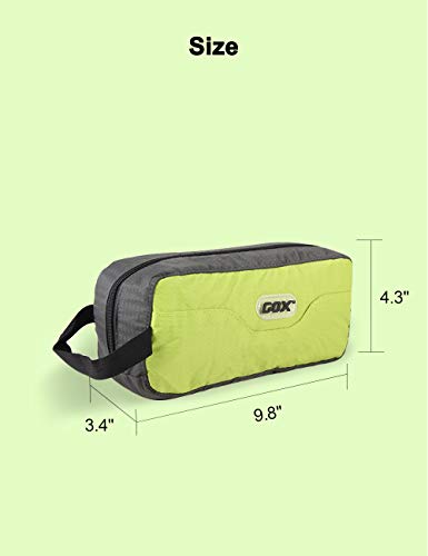 GOX Premium Toiletry Bag, Dopp Kit Case For Travel, Multifunction Organizer Pouch (Green/Grey) - color: Green/Grey