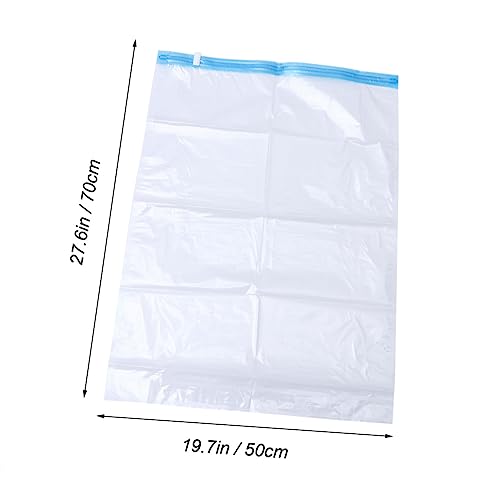 Holibanna 10pcs Vacuum Compressed Roll up Seal Bags for Travel Storage for Clothes Organize and Maximize Packing Space Pe Material Transparent Design