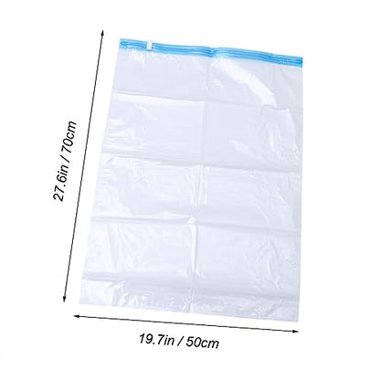 Holibanna 10pcs Vacuum Compressed Roll up Seal Bags for Travel Storage for Clothes Organize and Maximize Packing Space Pe Material Transparent Design