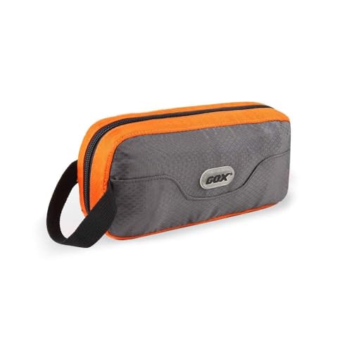 GOX Travel Toiletry Bag Dopp Kit Case for Men Multifunction Packing Organizer Pouch(Orange/Grey) - color: Grey/Orange