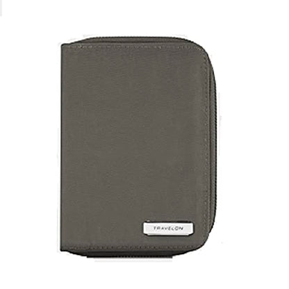 Travelon RFID Blocking Passport Zip Wallet - color: Smoke