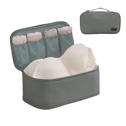 Portable Underwear Bra Storage Bag Waterproof Travel Organizers Multi-Layer Toiletry Packing Cube - color: new-grey