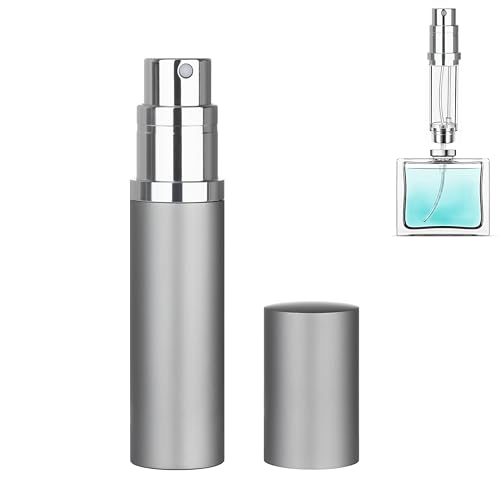 Refillable Perfume Atomizer Travel Bottle 5ml Leakproof Luxury Travel Perfume Refillable Bottle, Portable Fragrance Atomiser (Gray) - color: Gray