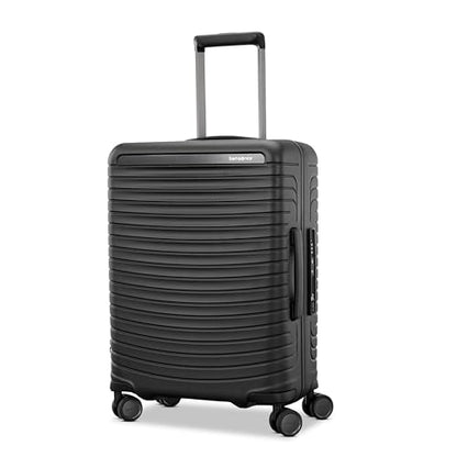 Framelock Max 21” Carry-On Hardshell Zipperless Luggage - Highly Secure Integrated Eazylock™ Mechanism - RightHeight™ Adjustable Handle System - 360° Spinner Wheels - Airline Approved - Asphalt Black - color: Black, size: Carry-on Spinner