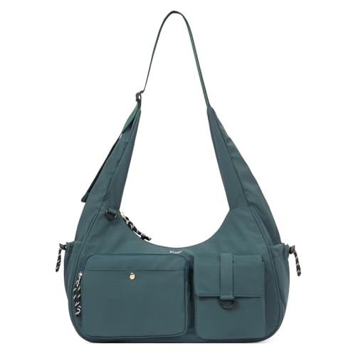 CLUCI Purses for Women, Anti Theft Crossbody Bags for Woman Travel, Water-Resistant Nylon Shoulder Handbags-Multiple Pockets - color: Large-blue