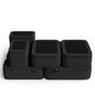 NOBL Travel Compressible Packing Cubes Set, 6 Pieces Travel Packing Organizers, Compression Luggage Cubes for Suitcases & Carry On, Space Saving (XXS, XS, S, M, L, XL) - Jet Black - color: Jet Black