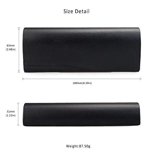LifeArt Eyeglass Case Hard Shell, Portable Sunglass Case, Fashionable PU Leather Eyeglass Case, Lightweight - color: C_636_black