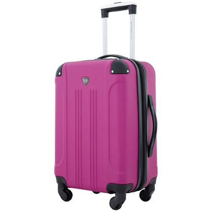 Travelers Club Chicago Hardside Expandable Spinner Luggage, Fuchsia, 22" Carry-On - color: Fuchsia, size: 22" Carry-On