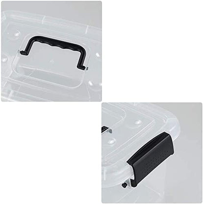 5.5 Quart Clear Small Plastic Storage Box, Latch Storage Bin, 6 Packs - color: Clear