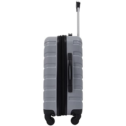Wrangler 4 Piece Miami Luggage and Packing Cubes Set, Sharkskin - color: Shark, size: 4 Piece Set