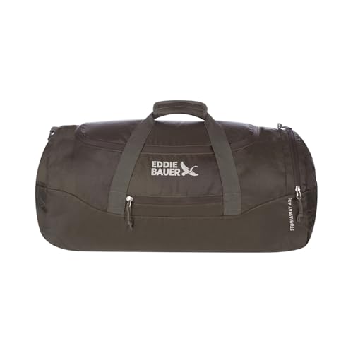 Eddie Bauer Stowaway Packable Duffel Bag | Travel | Foldable | Lightweight | Durable | Ripstop Polyester - color: Dark Forest