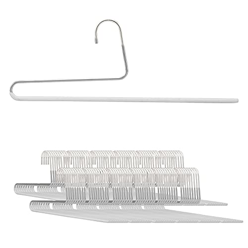 Mawa by Reston Lloyd Non-Slip Space Saving Clothes Hanger with Single Rod for Pants, Style KH35U, White, Set of 160 - color: White, size: Set of 160