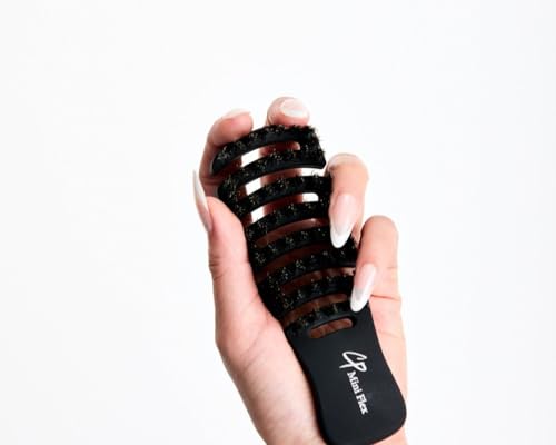 Creative Professional Hair Tools Mini Mane Pocket Hair Brush, Boar Bristle Mix, Travel-Friendly, Compact Size