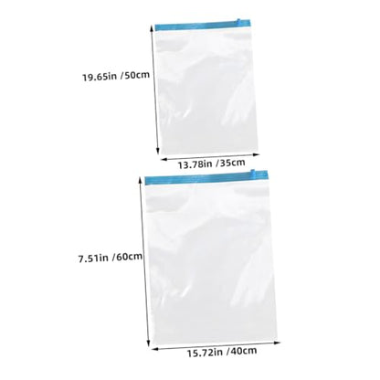 UKCOCO 12pcs Travel Compression Storage Bags Roll up Vacuum Cloth Bags Pa+pe 7-layer Reusable Space Saver for Clothing Luggage Packing