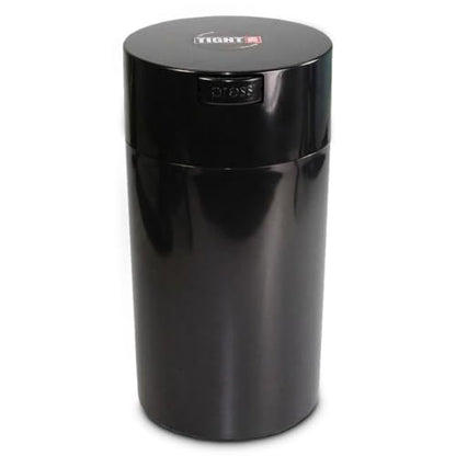 Tightvac 3 to 12 Ounces Airtight Smell Proof Container - Patented Vacuum Seal, Storage for Coffee, Herbs, Tea, Spices, Dry Goods - Odor Resistant Vacuum Jar, Black - color: Black