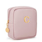 Personalized Birthday Gifts for Women - Initial Makeup Bag Set Travel Toiletry Bag Cosmetic Bags Soft Waterproof PU Leather Makeup Pouch Travel Essentials (C, 1pc Pink) - size: 1pc Pink, style: C