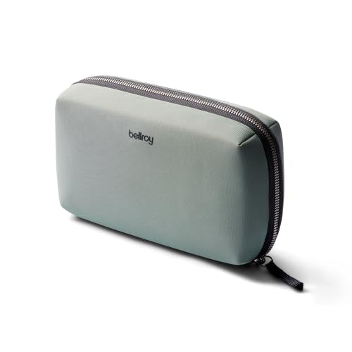 Bellroy Tech Kit (Tech Accessories Organizer Pouch, Zipper Closure Design, Stores Power Bank, Phone Charger, Cables & More, Internal) - color: Eucalyptus