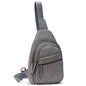 Alldaily Large Sling Bag for Women Crossbody Purse Leather Fashionable Trendy Chest Bag for Travel, Fanny Pack (Grey) - color: Grey
