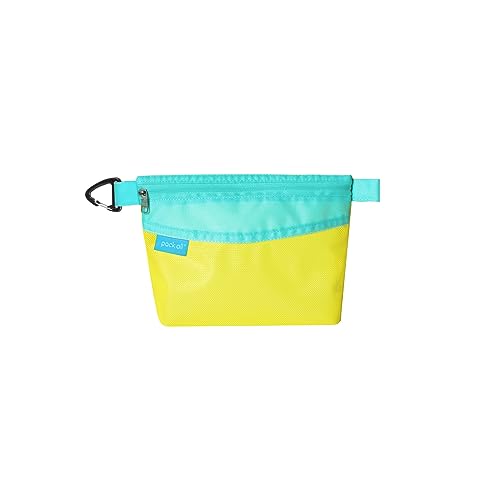 pack all Water-resistant Material Zipper Pouch, Mesh Zipper Bag for Storage, Travel, Office (Small, Yellow) - color: Yellow, size: Small