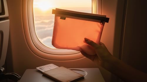 GOX Travel Toiletry Bag Carry On Zipper Pouch Cosmetic Kit Makeup Digital Bag Water Repellent Nylon (Pink) - color: Pink