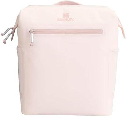 Stanley All Day Madeleine Backpack Soft Cooler 20 Can Cooler with Handle and Shoulder Straps Insulated Travel Bag with Zipper BPA-Free - color: Rose Quartz, style: Midi